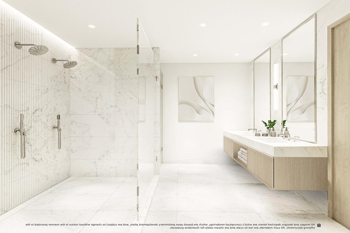 Rendering of La Baia Master Bathroom