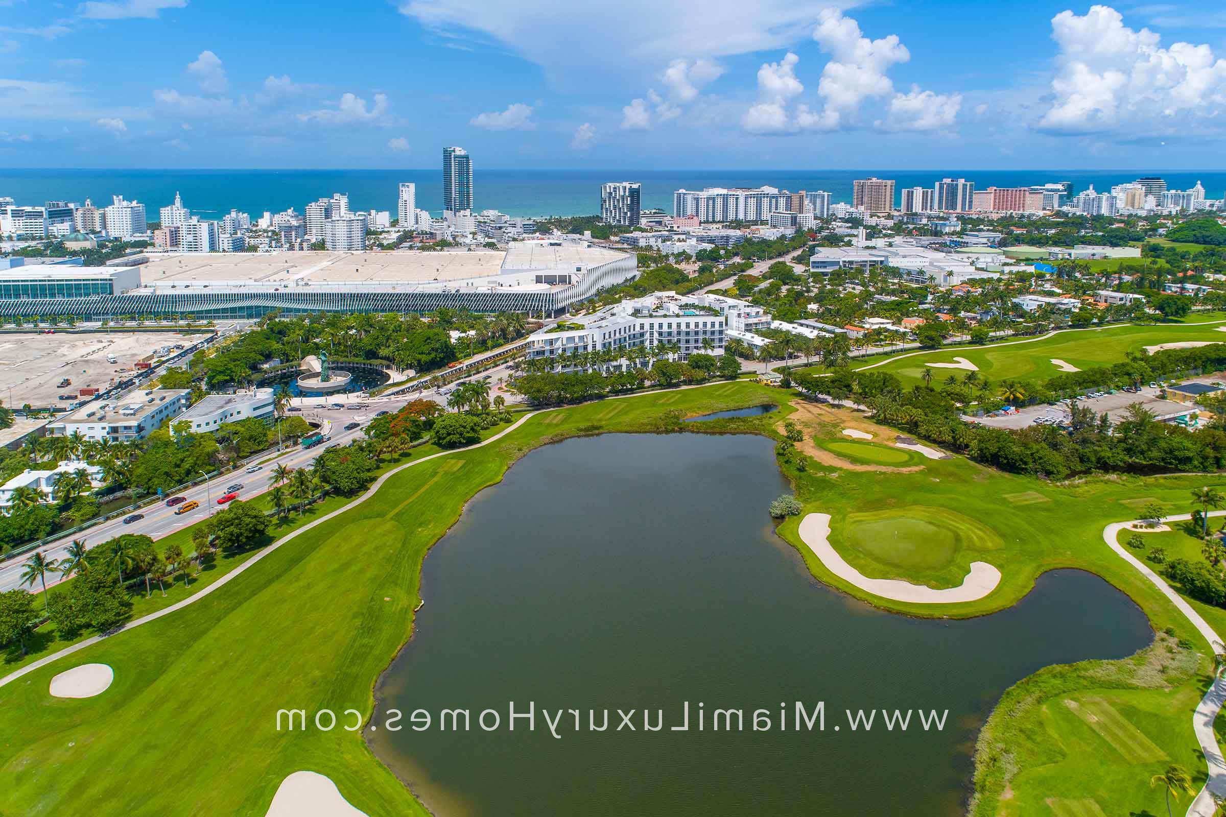 Aerial View of The Meridian and the Miami Beach Golf Course